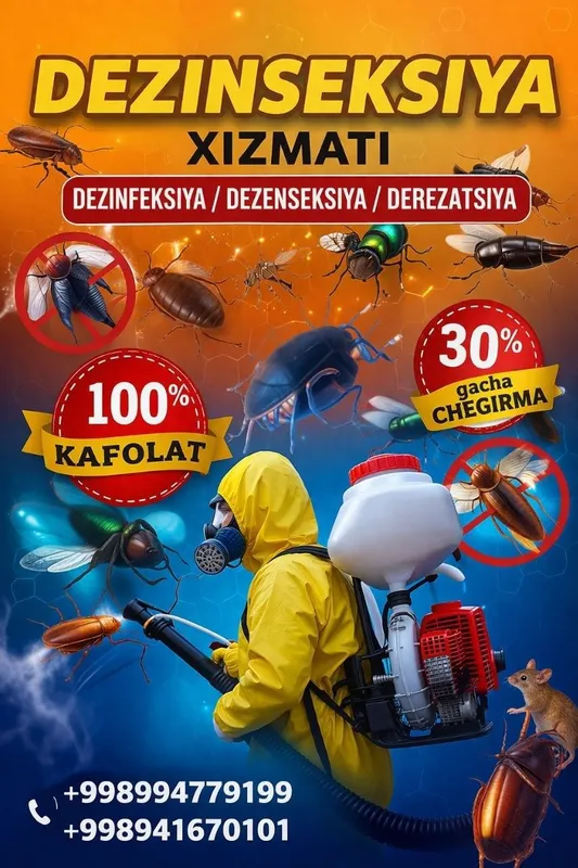 Сифатли Дезенфекция Хизматлари 1 Сифатли Дезенфекция Хизматлари 1