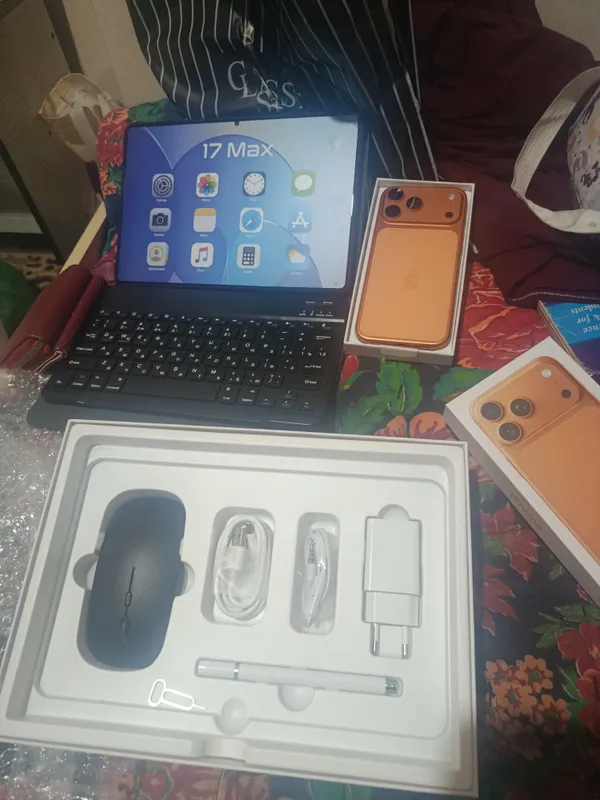 Telefon iphone 17 ha birga bir ishlangan, planshet 2