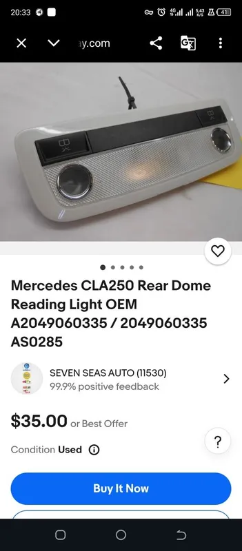 Mercedes CLA 250 original plafoni — фото 2