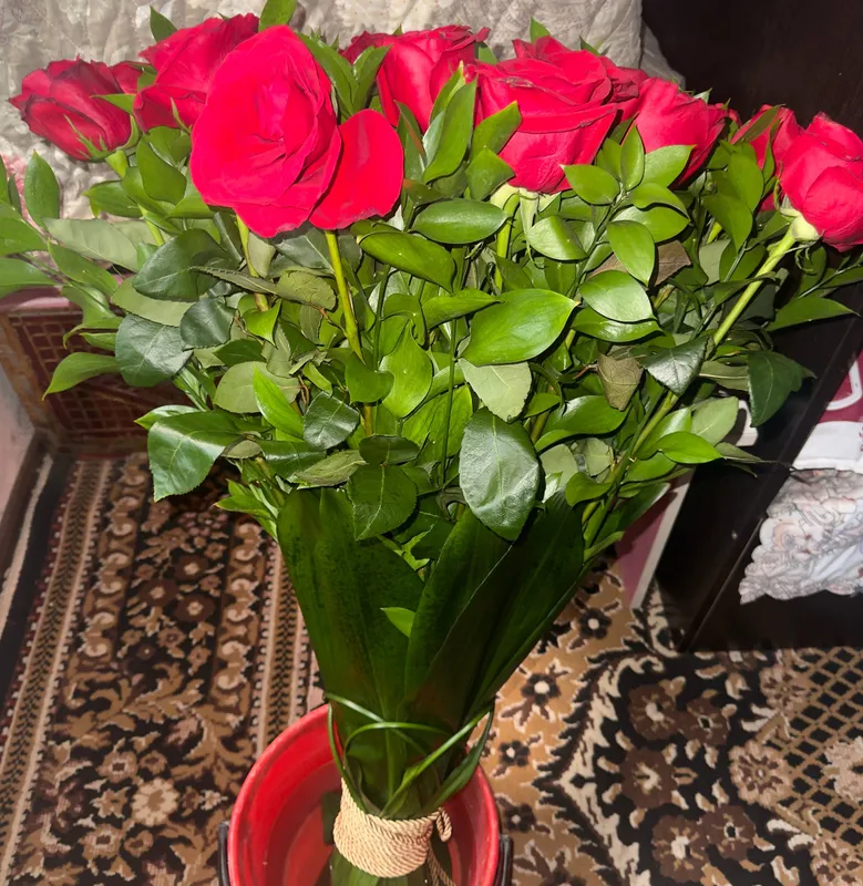 Букет из 25 роз (рост 1,20 м)