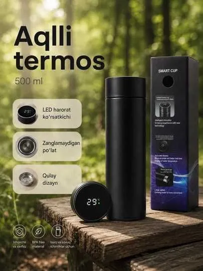 Smart termos, led displeyli, 500 ml. 1 Smart termos, led displeyli, 500 ml. 1