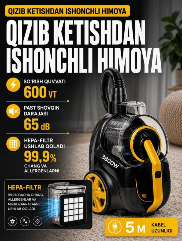 Uy uchun sensorli changyutgichi. 2