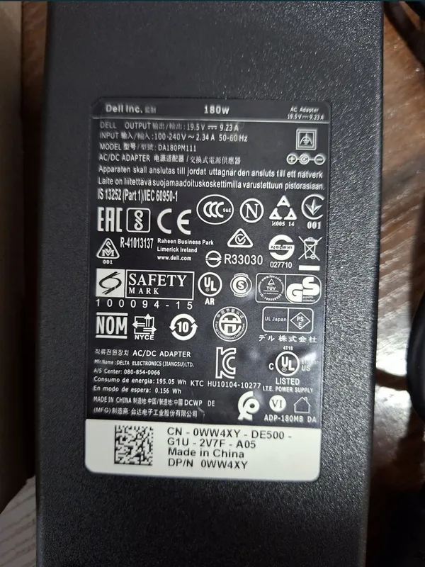 180w зарядка/блок питания/зарядник для ноутбука или Алиса MSI DELL 2