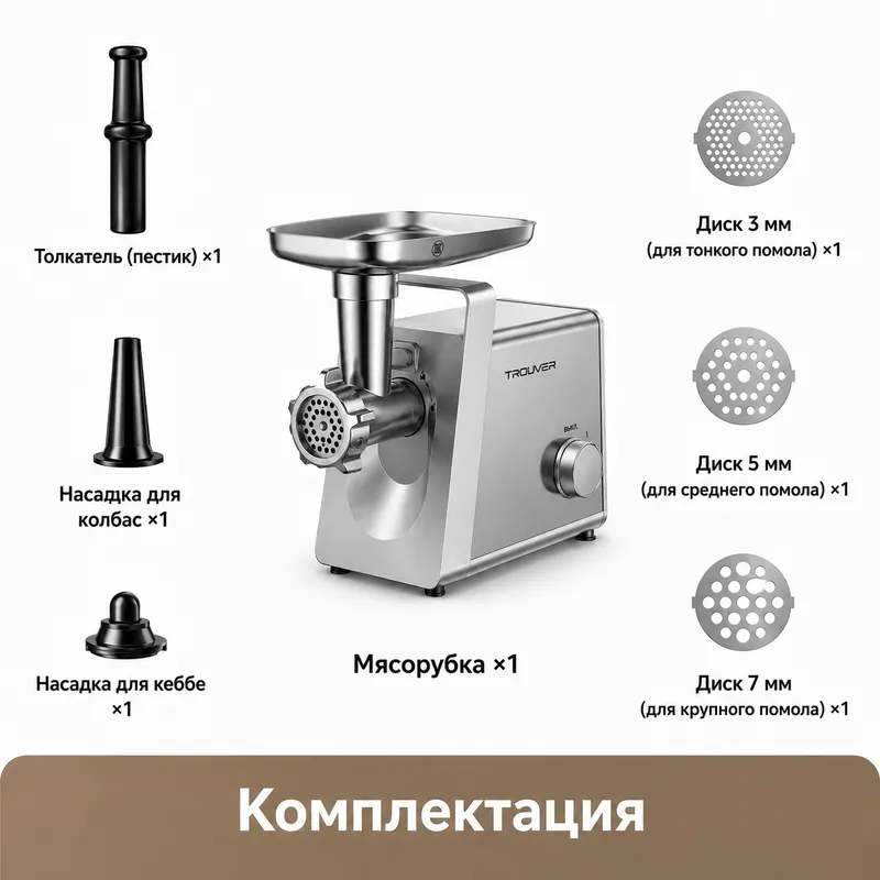 TROUVER MG20 Электрическая мясорубка 3 TROUVER MG20 Электрическая мясорубка 3