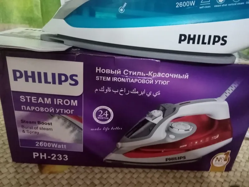 Паровой утюг PHILIPS с керамическим антипригарным покрытием — фото 3