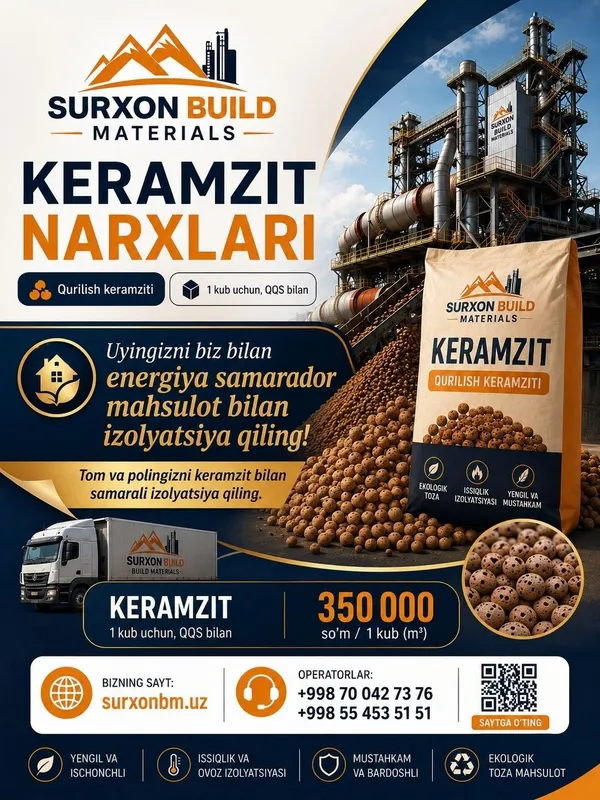 "Surxon Build Materials" korxonasidan ajoyib taklif! 3 "Surxon Build Materials" korxonasidan ajoyib taklif! 3