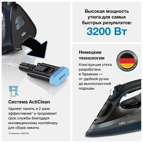 Утюг Braun TexStyle 9 SI9682DB — фото 2
