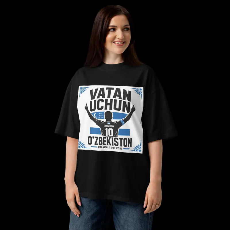 VATAN UCHUN O'ZBEKISTON — Premium Oversized Futbolka — фото 2