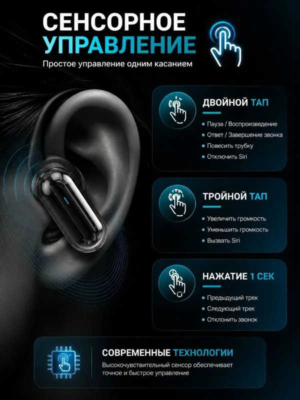IMENSO ET030 TWS Bluetooth наушники, чёрные/белые 3
