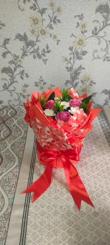 Sovundan yasalgan shirin iforli buket 4 Sovundan yasalgan shirin iforli buket 4