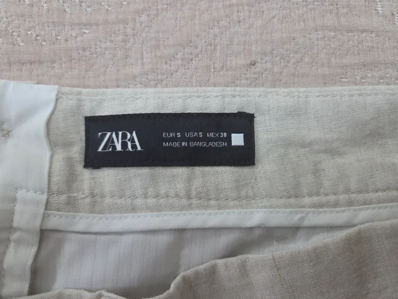 Мужские льняные шорты от Zara man — фото 2