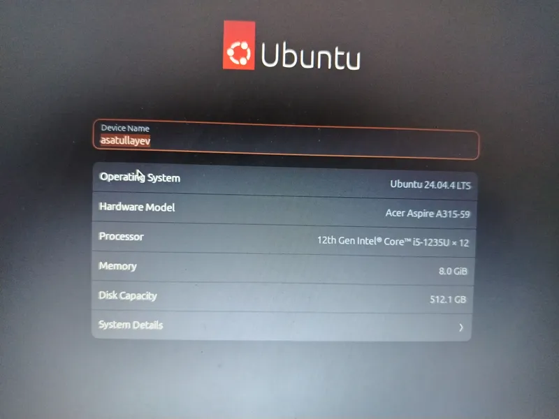 Acer i5 8/512gb