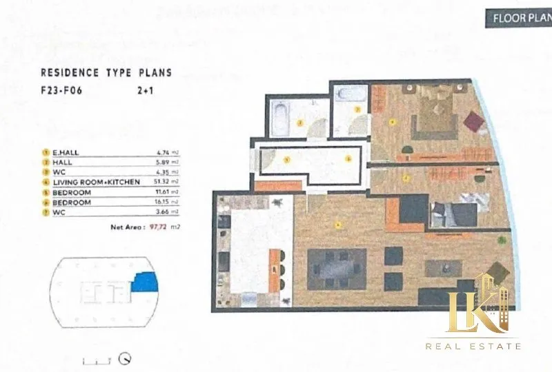 Продаётся просторная 3-комнатная квартира с панорамным видом в ЖК Piramit Tower, Яккасарайский район, высокий этаж, коробка — фото 6