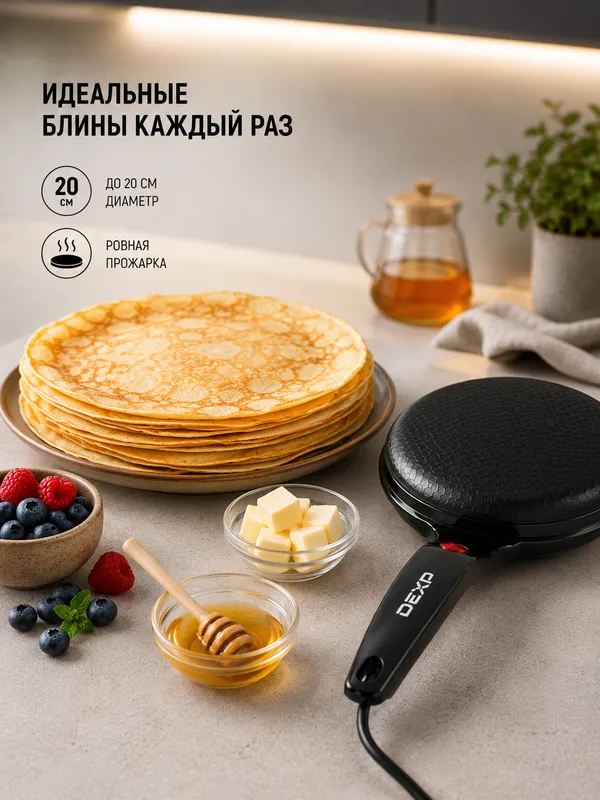 Botirma blinnitsa, DEXP BLN-3, qora, Rossiya 3