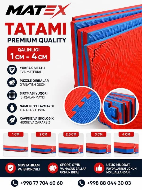 PREMIUM TATAMI | ORIGINAL XITOY | 1–4 SM Татами даян оригинал китай PREMIUM TATAMI | ORIGINAL XITOY | 1–4 SM Татами даян оригинал китай