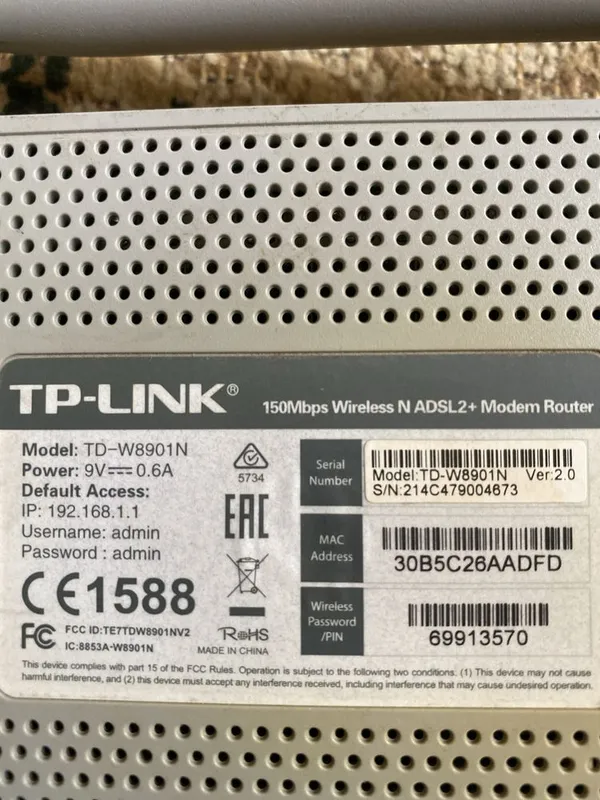 ADSL MODEM wi-fi рабочий — фото 1
