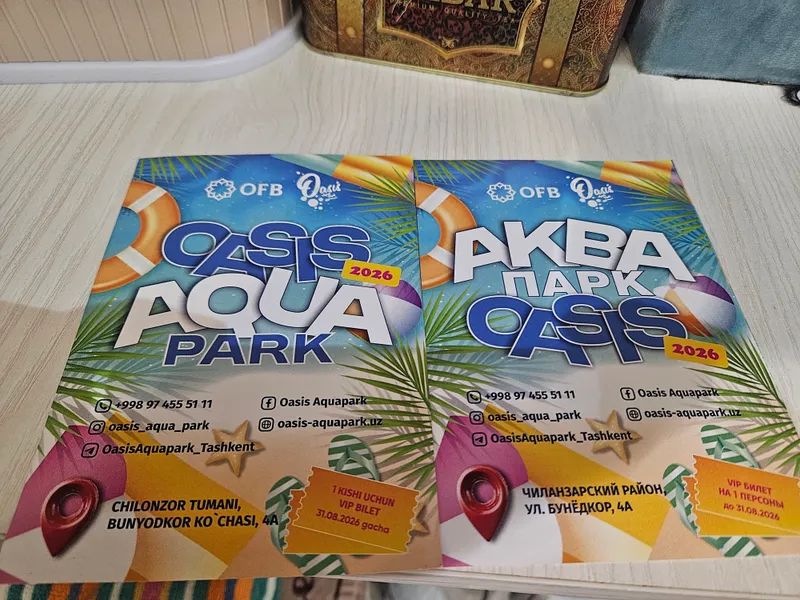 Oasis Aquapark VIP bilet 3 Oasis Aquapark VIP bilet 3