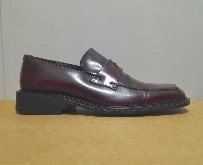 MO.S burgundy loafers / 43 / Made in Italy / Итальянские туфли лоферы — фото 3