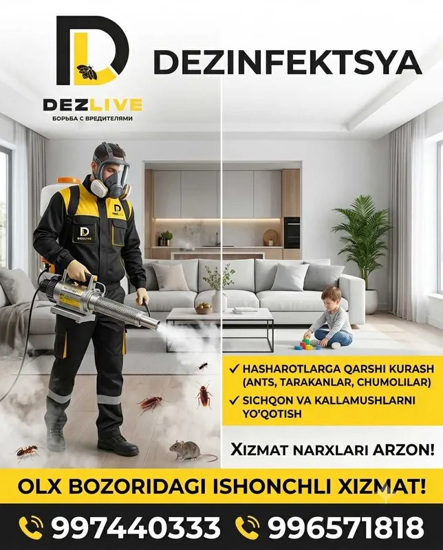 Dezinfeksiya xizmati | Toshkent bo'ylab professional dezinfeksiya 2 Dezinfeksiya xizmati | Toshkent bo'ylab professional dezinfeksiya 2