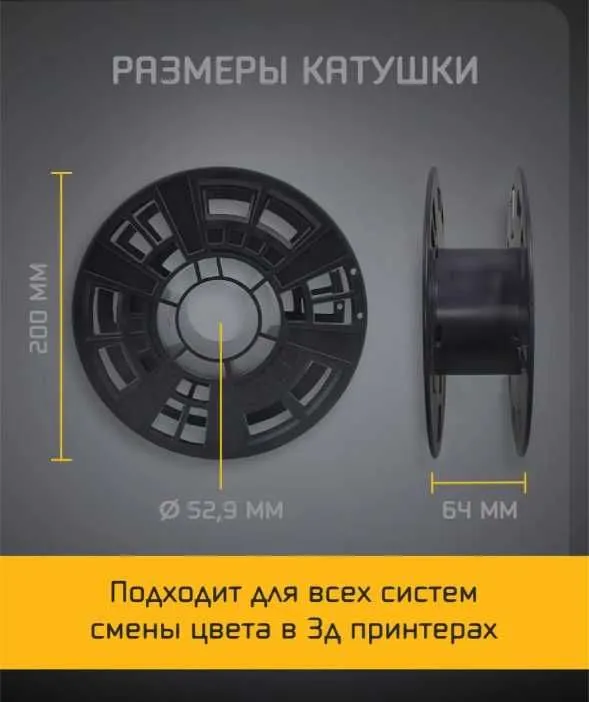PLA пластик для 3D-принтера 1.75 мм, катушка 1 кг/PETG — фото 1