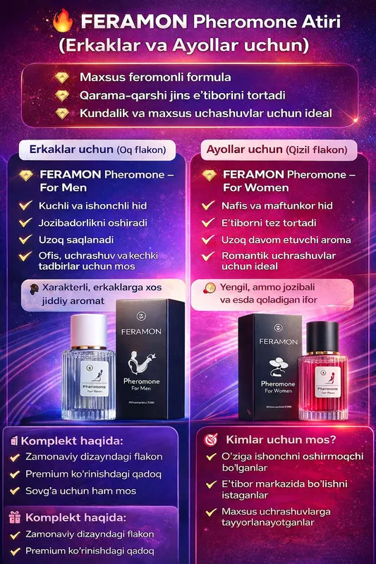 FERAMON Pheromone Atir (Erkaklar va Ayollar uchun) — фото 2
