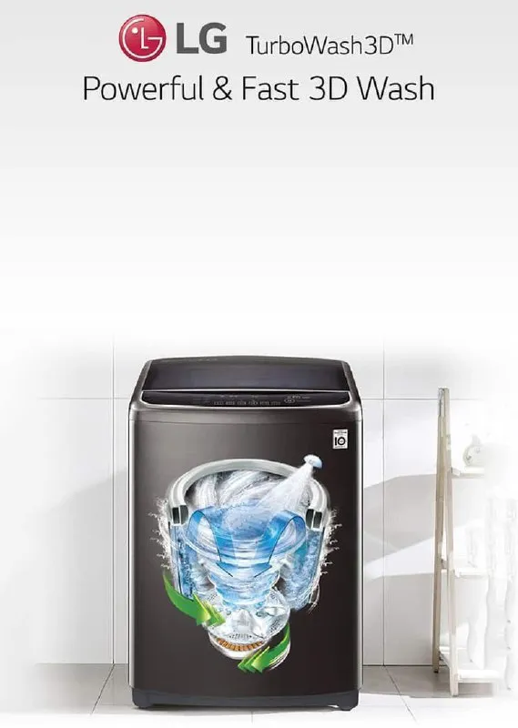 LG стиральная машина с верхней загрузкой T1066NEFVF2, 10 кг