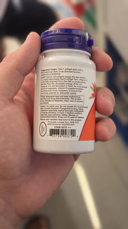 Vitamin D3 5000 Now 3