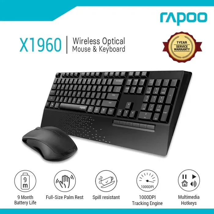 Rapoo X1960 simsiz klaviatura va sichqoncha 1