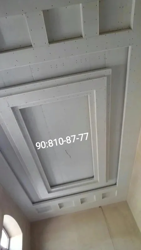 Gipsokartondan devor olamiza potolok figura qilamiza — фото 7
