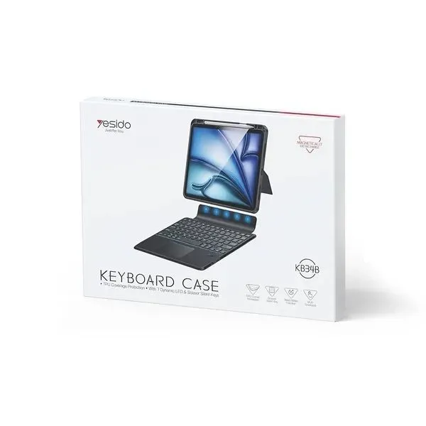 Чехол-клавиатура Yesido KB34B для iPad A16, iPad Air и iPad Pro 6