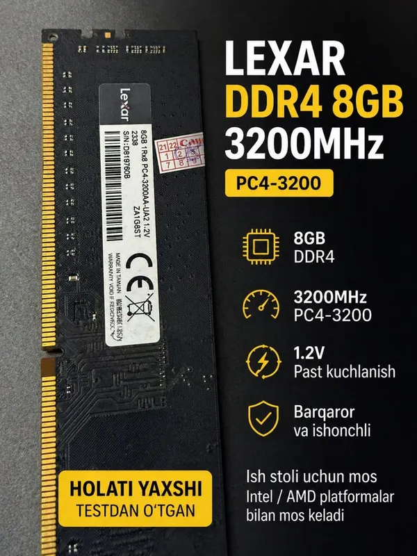 Lexar ddr4 3200 8 gb 2 ta bor