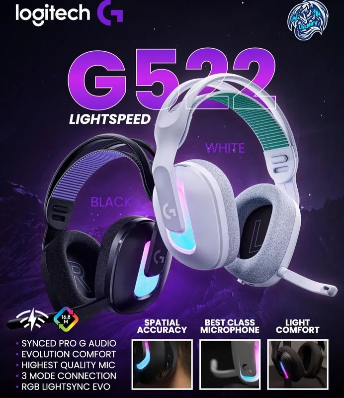 Logitech g522 Lightspeed Беспроводные Наушники 4 Logitech g522 Lightspeed Беспроводные Наушники 4