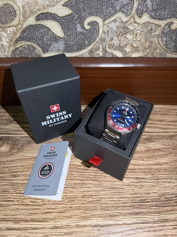 Оригинальные швейцарские часы Swiss Military GMT (Swiss Made). 1