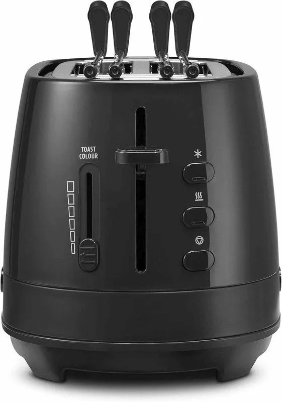 Тостер De'Longhi CTLAP2203 Италия, оригинал 550 Вт, чёрный, два широки 2