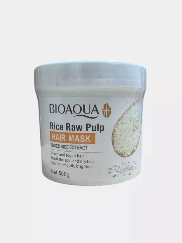 BIOAQUA RICE RAW PULP – sochlar uchun balzam