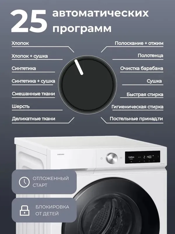 Samsung WD11DB7B85GWLD kir yuvish mashinasi — фото 2