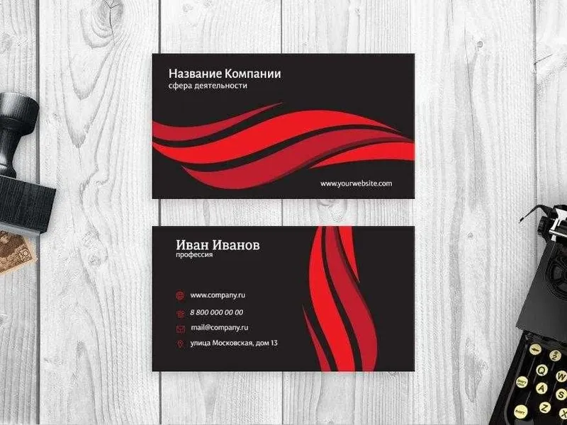 Vizitka — lux 350gsm qalin karton, tez va sifatli — фото 2