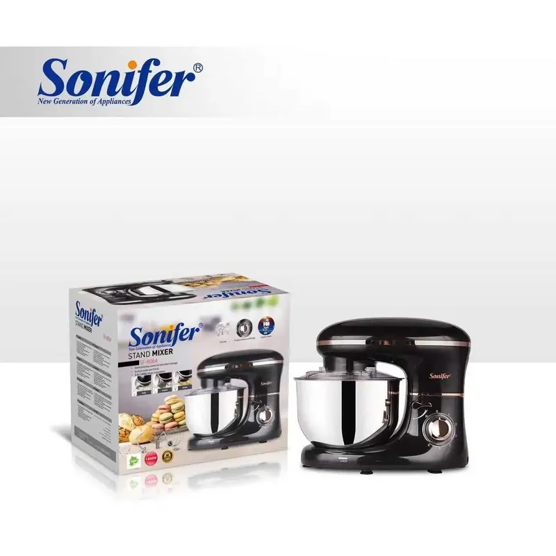 Планетарный миксер с чашкой профессиональный миксер Sonifer SF-8064 1 Планетарный миксер с чашкой профессиональный миксер Sonifer SF-8064 1