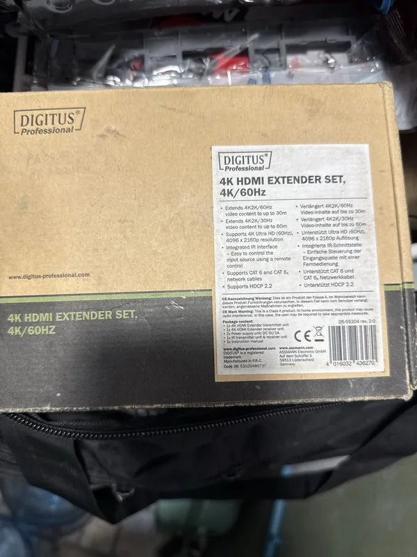 HDMI удлинитель Digitus Professional 4K / 60Hz (Extender Set)! 2 HDMI удлинитель Digitus Professional 4K / 60Hz (Extender Set)! 2