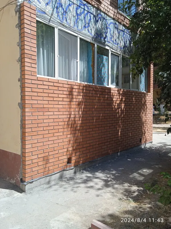 Балконга Облецовка Гишттерамиз Кладка Кирпича балкона 4 Балконга Облецовка Гишттерамиз Кладка Кирпича балкона 4