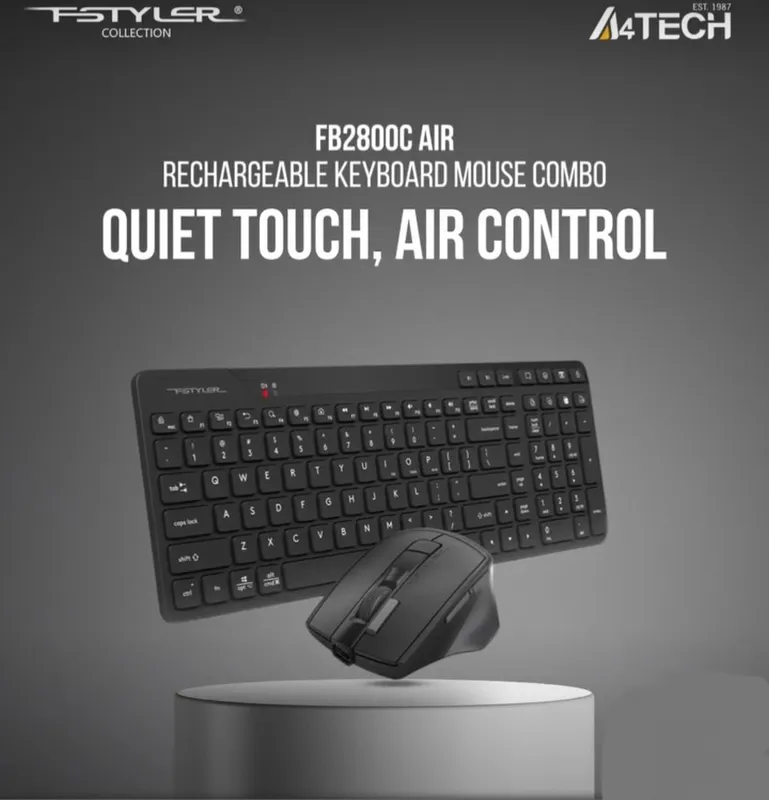 A4tech fb2800c Клавиатура RU/ENG и мышь/Аналог Logitech mk470/mk540 — фото 1