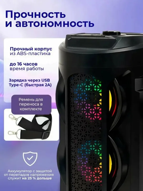 Беспроводная колонка с караоке ZQS4303 — фото 1