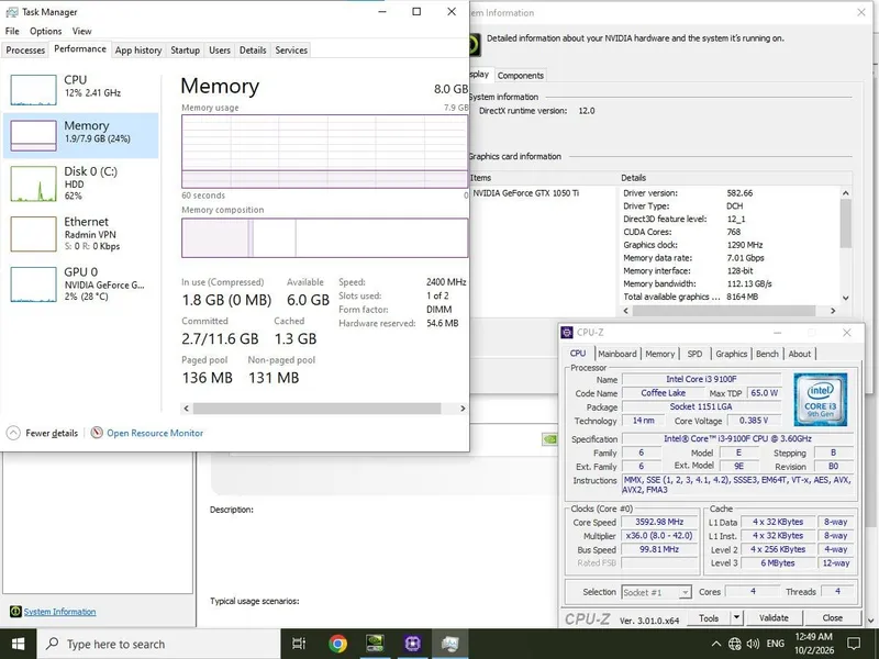 O‘yin kompyuteri | i3-9100F | GTX 1050 Ti | 8 GB DDR4 3 O‘yin kompyuteri | i3-9100F | GTX 1050 Ti | 8 GB DDR4 3