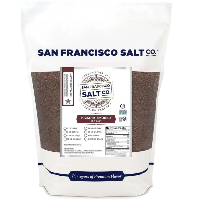 Копчёная морская соль Hickory Smoked, San Francisco Salt Company США — фото 2