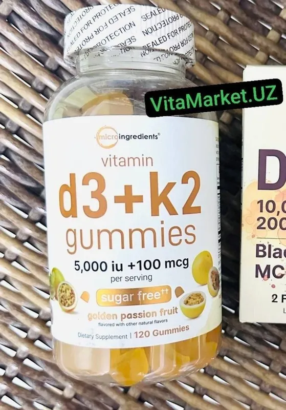 Vitamin d3 5000, d3 k2 ,д3 к2, 120 tali,Amerika maxsuloti, d3 5000 me
