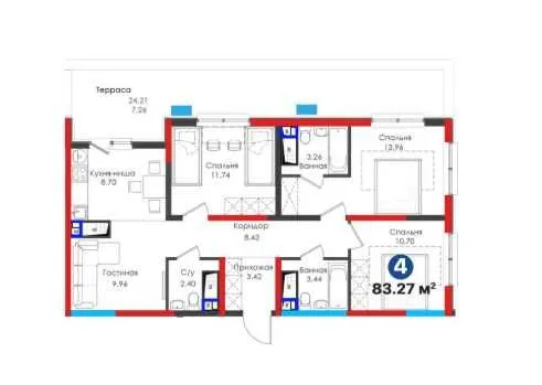 СРОЧНО с первых рук 3 Комнаты -СКВОЗНЫЕ. Квартира Мечты-П/В-16,300$ (8 2