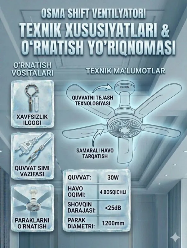 Osma ventilyator 5 parrakli