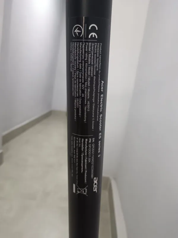 Кутарганига сотаман электросамокат Acer ES Series 3 (AES013) 2 Кутарганига сотаман электросамокат Acer ES Series 3 (AES013) 2