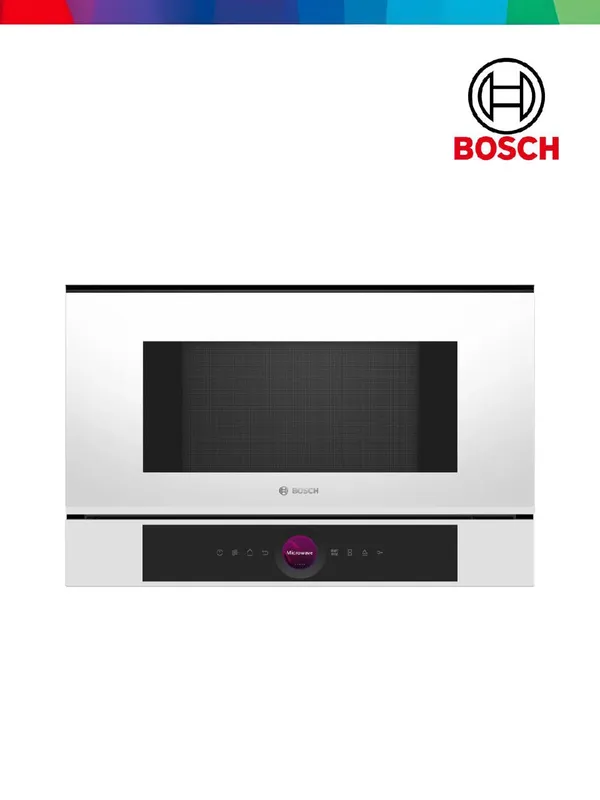 8-seriya o‘rnatiladigan mikroto‘lqinli pech Oq Bosch BFL7221W1