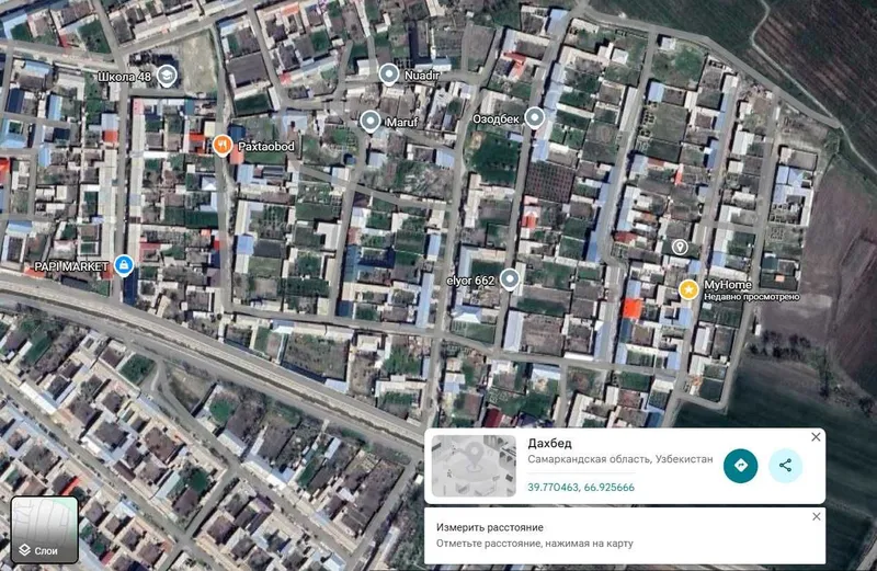 8 sotix bo'sh yer sotiladi. Samarqand v. Paxtabod MFY